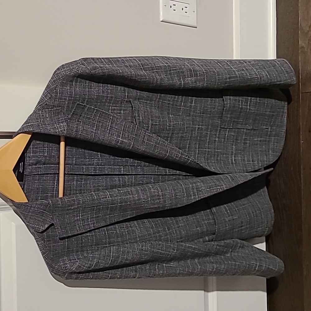 Nordstrom blazer in grey plaid